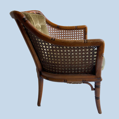Giorgetti Hollywood Regency style faux bamboo chair, 1970 / 1980s, Italy