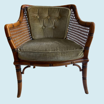 Giorgetti Hollywood Regency style faux bamboo chair, 1970 / 1980s, Italy