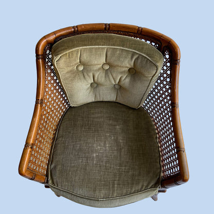 Giorgetti Hollywood Regency style faux bamboo chair, 1970 / 1980s, Italy