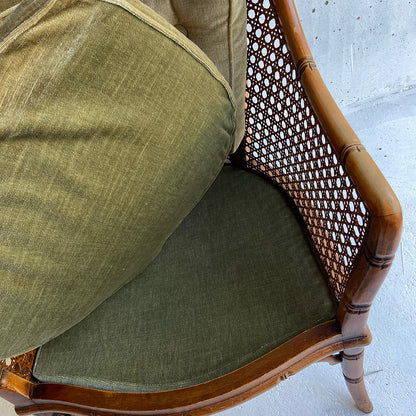 Giorgetti Hollywood Regency style faux bamboo chair, 1970 / 1980s, Italy