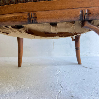 Giorgetti Hollywood Regency style faux bamboo chair, 1970 / 1980s, Italy