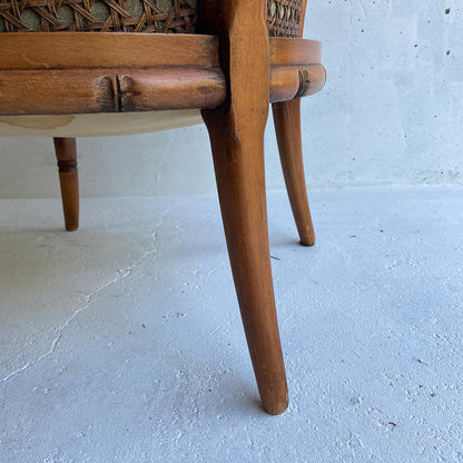 Giorgetti Hollywood Regency style faux bamboo chair, 1970 / 1980s, Italy