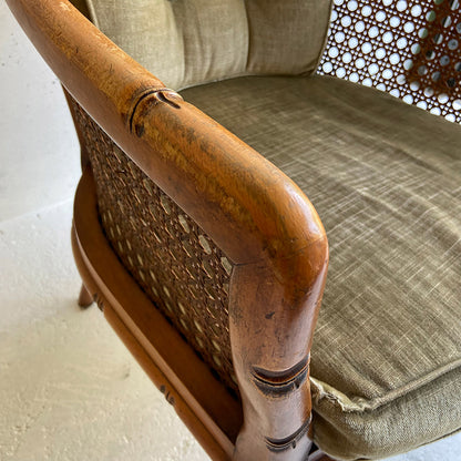 Giorgetti Hollywood Regency style faux bamboo chair, 1970 / 1980s, Italy