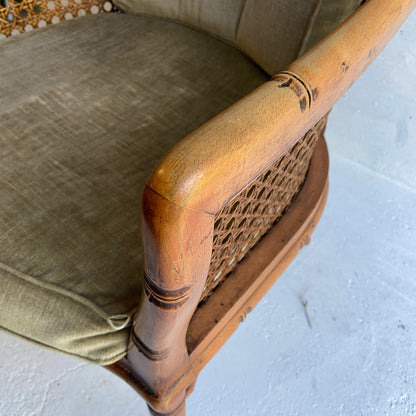 Giorgetti Hollywood Regency style faux bamboo chair, 1970 / 1980s, Italy