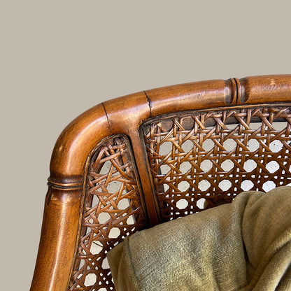 Giorgetti Hollywood Regency style faux bamboo chair, 1970 / 1980s, Italy