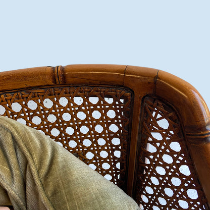 Giorgetti Hollywood Regency style faux bamboo chair, 1970 / 1980s, Italy