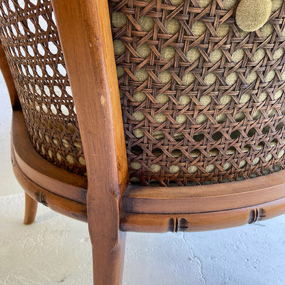 Giorgetti Hollywood Regency style faux bamboo chair, 1970 / 1980s, Italy