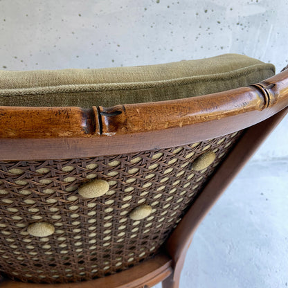 Giorgetti Hollywood Regency style faux bamboo chair, 1970 / 1980s, Italy