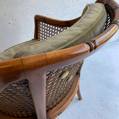 Giorgetti Hollywood Regency style faux bamboo chair, 1970 / 1980s, Italy