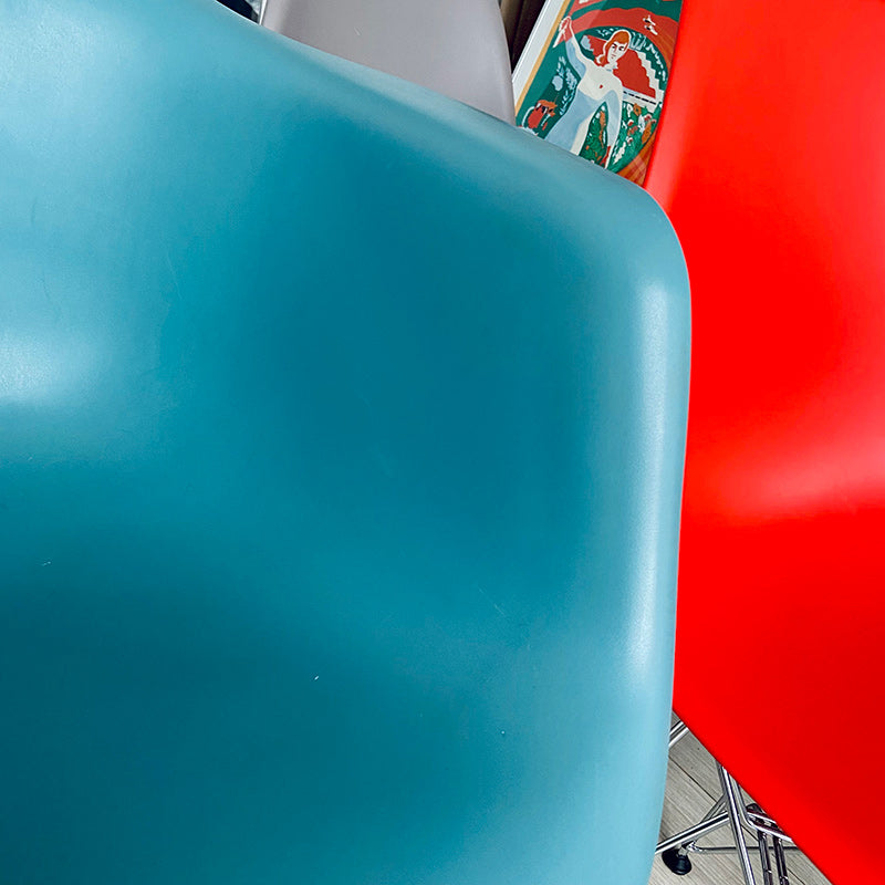 Sea blue vintage Vitra, Charles and Ray Eames, DAR Plastic Armchair, USA / Germany, 2009