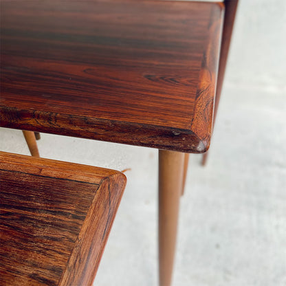Kai Kristiansen Nesting Tables (Mimiset), teak wood (set of 3), Denmark, 1960s
