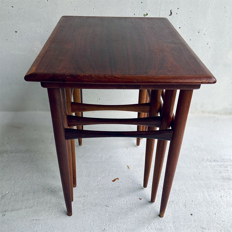 Kai Kristiansen Nesting Tables (Mimiset), teak wood (set of 3), Denmark, 1960s