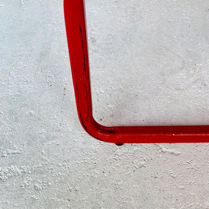 3x Red vintage folding chairs, Italy, 1980s – 1990s