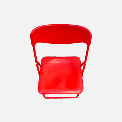 3x Red vintage folding chairs, Italy, 1980s – 1990s