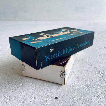 Royal Leerdam, Christmas set / 2x vintage glass (crystal) star-shaped candlestick-holders, The Netherlands, 1950s - 1960s