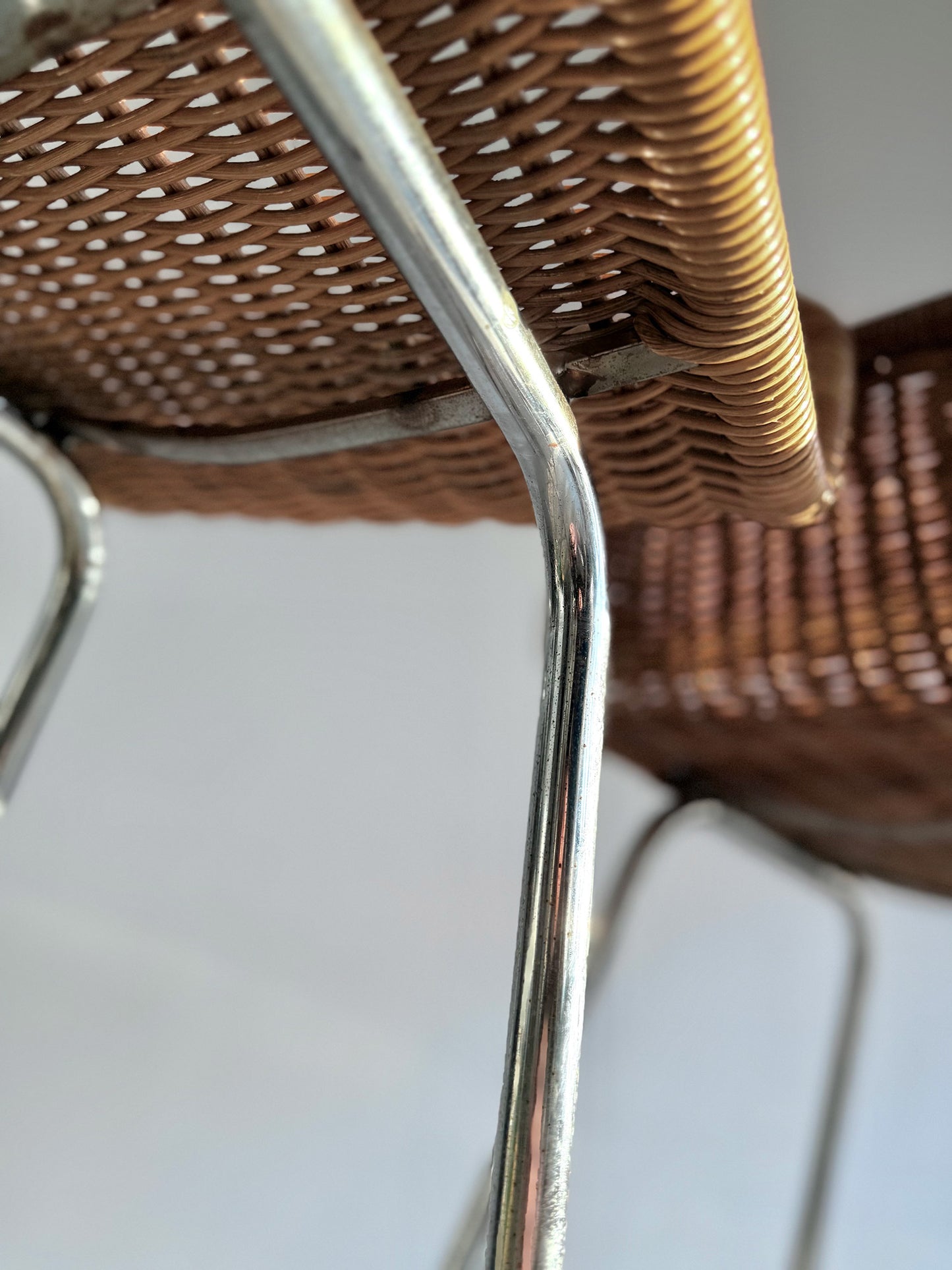 Vintage rattan bar stools by Dirk van Sliedregt for Rohé Noordwolde, Dutch design, 1970s (set of 2)