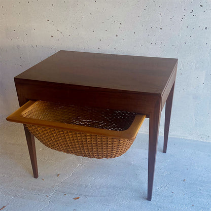 Sewing Table in Rosewood, Severin Hansen for Haslev Møbelsnedkeri / Bovenkamp, Denmark, 1950-1960s