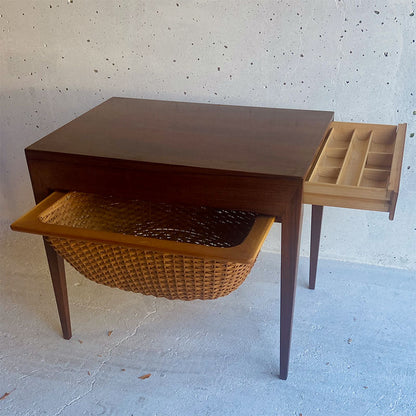 Sewing Table in Rosewood, Severin Hansen for Haslev Møbelsnedkeri / Bovenkamp, Denmark, 1950-1960s