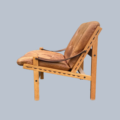 Mid-Century Modern, Safari Hunter Armchair, Torbjørn Afdal, Bruksbo, Norway, 1960s
