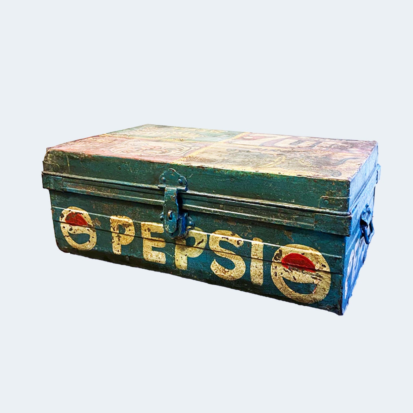 Vintage metal pop-art box "Pepsi" and "7UP", India / UK, 20th century