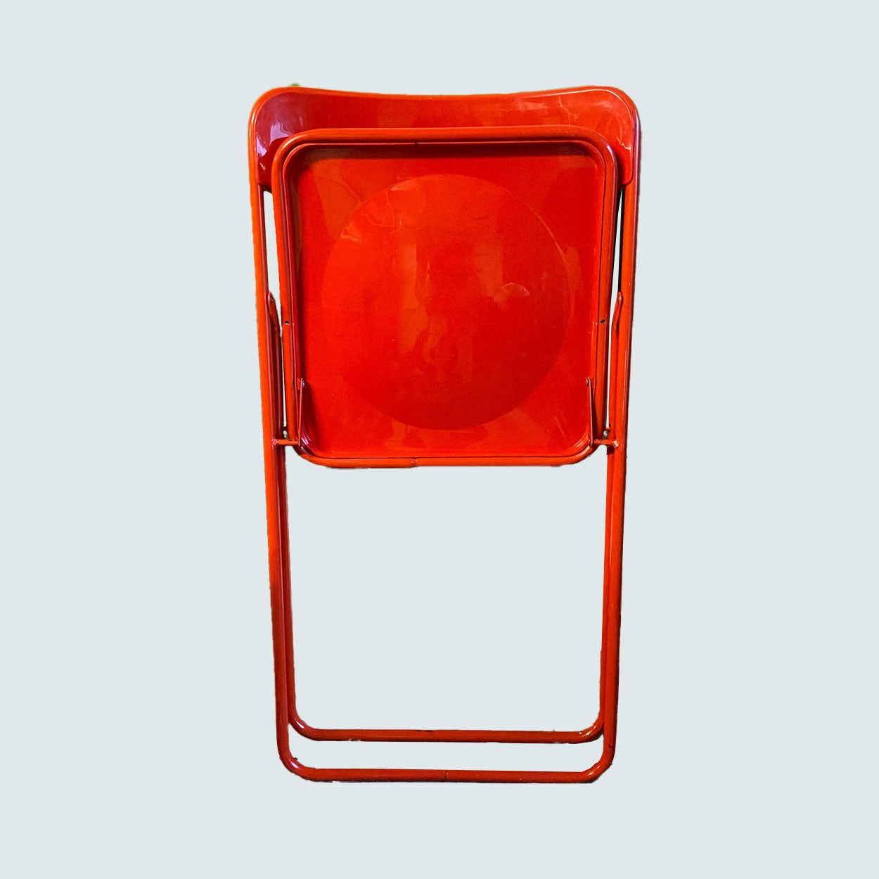 Red vintage IKEA, Niels Gammelgaard, TED folding chair, Sweden, 1979-1989