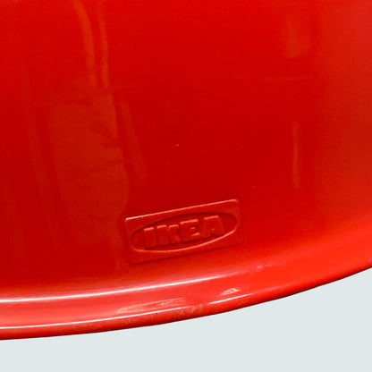 Red vintage IKEA, Niels Gammelgaard, TED folding chair, Sweden, 1979-1989