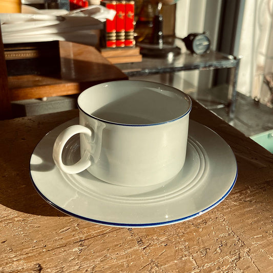 Melitta tea cup and saucer 6x, (West) Germany, 1980s