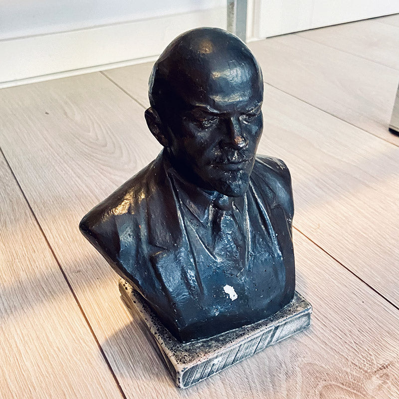 Bust, metal, Vladimir Lenin by V. Volkov, USSR (CCCP), 1980