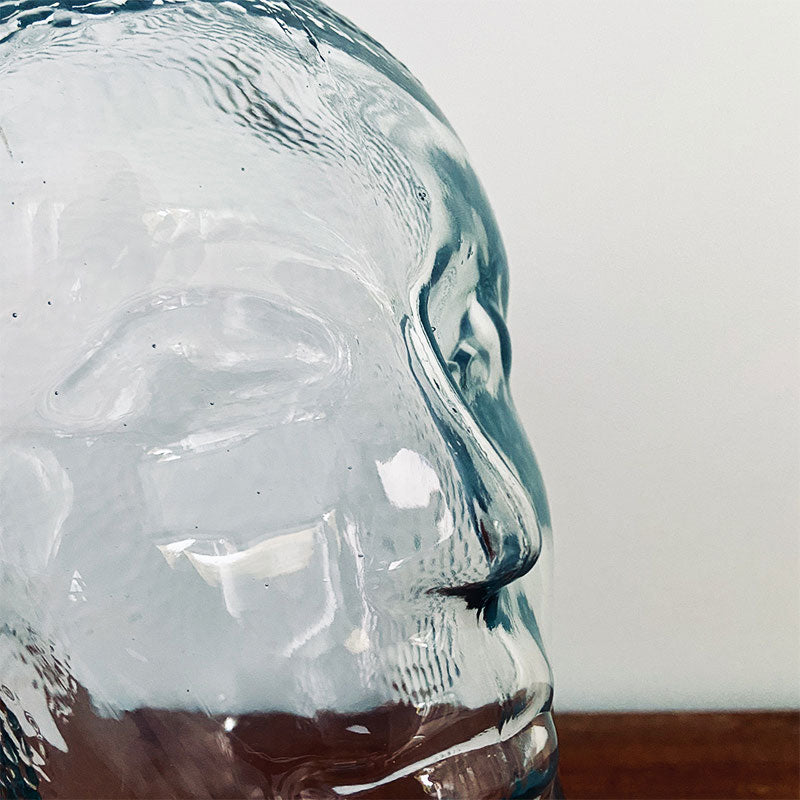 Glass mannequin head - Vintage decoration from the 1970s
