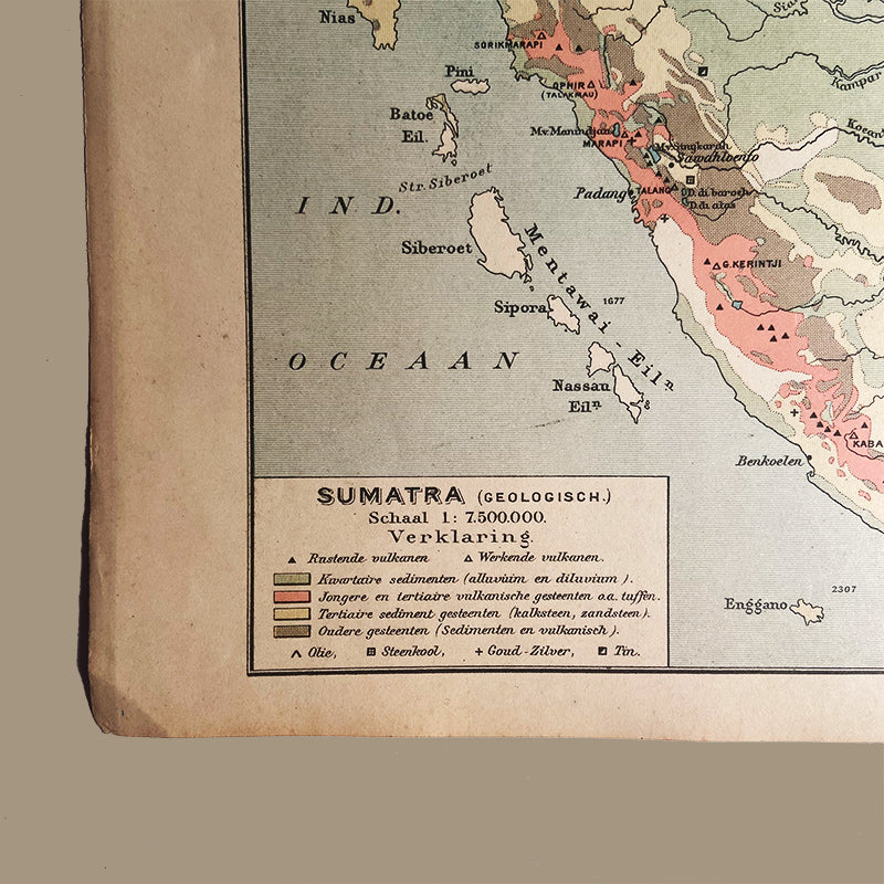 Map, Sumatra, J.B. Wolters – Groningen, The Netherlands, 1927