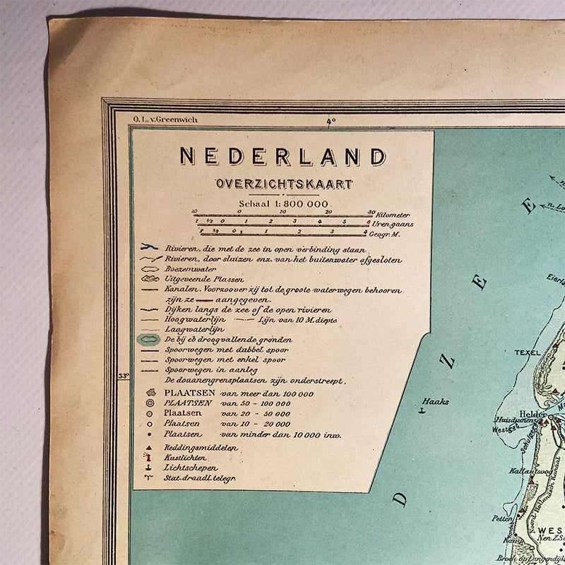 Map, The Netherlands – NL, J.B. Wolters – Groningen, The Netherlands, 1927