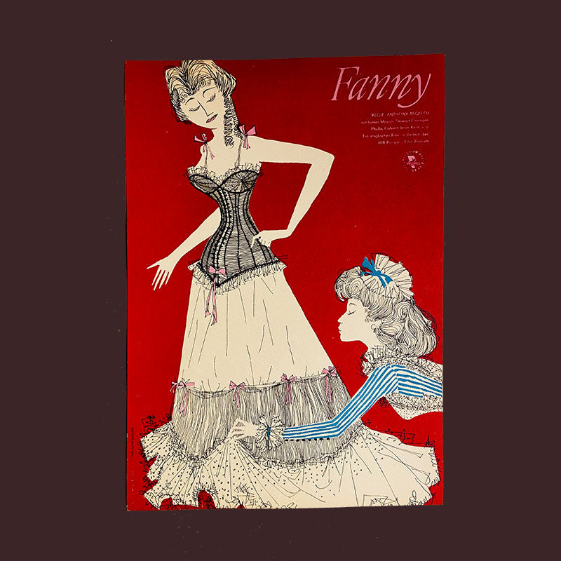 Movie poster "Fanny", United Kingdom 1944 (GDR distributor), Eastern Germany, 1950s