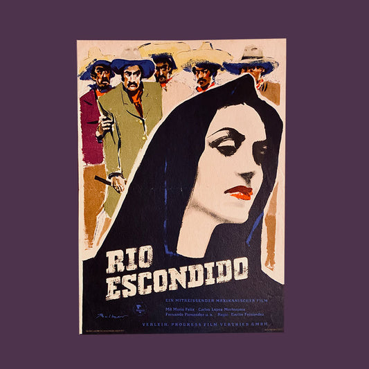 Movie poster "Río Escondido" / "Hidden River" German poster, Mexico 1948