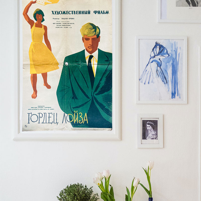 Movie poster "Proud Loiz" / "Гордец Лойза" Czechoslovakia, Cyrillic poster, 1961