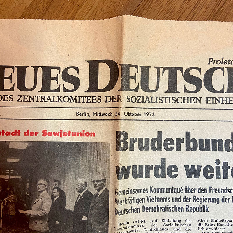 Newspaper, Neues Deutschland, Germany (DDR), Oct 24 1973