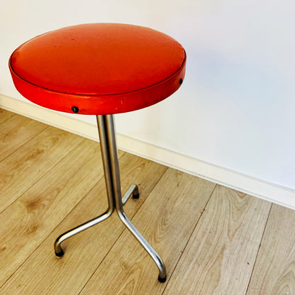 Brabantia orange stool, vintage (1970s), The Netherlands