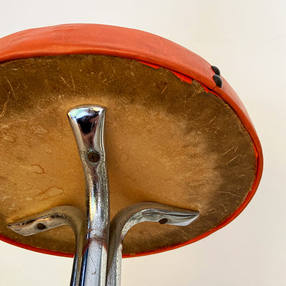 Brabantia orange stool, vintage (1970s), The Netherlands