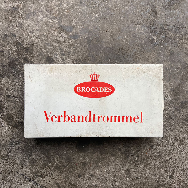 Vintage first aid box / Verbanddoos A, Brocades, Dutch design, 1950s