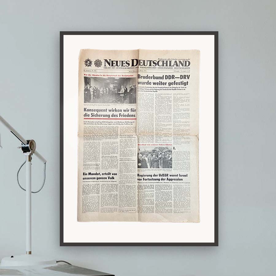 Newspaper, Neues Deutschland, Germany (DDR), Oct 24 1973